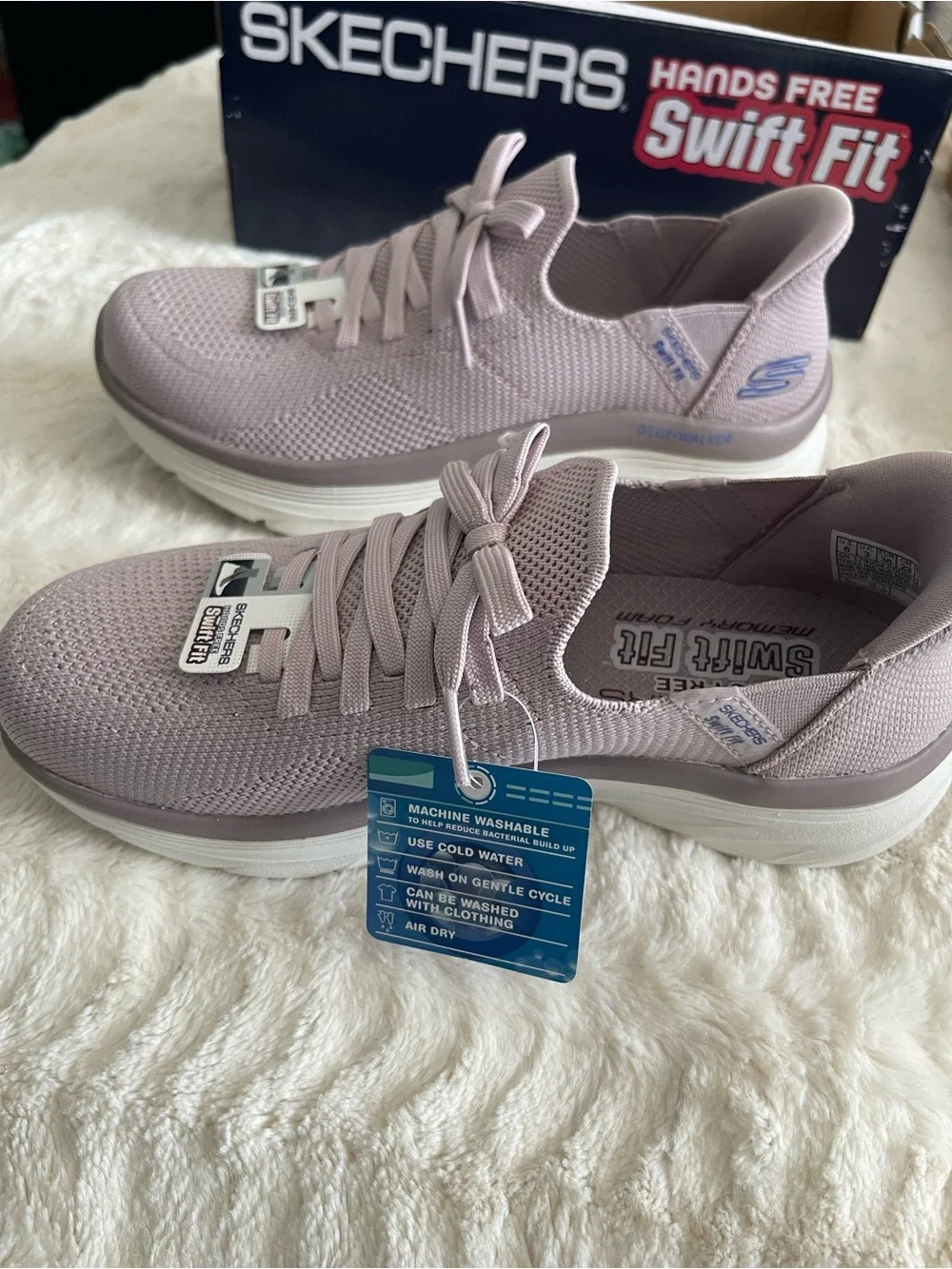 Skechers Womens Hands Free Swift Fit D'LUX WALKER-MANY PLANS Mauve Size 6 M - Picture 9 of 14